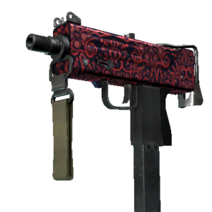 MAC-10 | Red Filigree (Factory New)